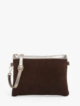 Cross Body Tas Velvet Leder Milano Bruin velvet VE24065